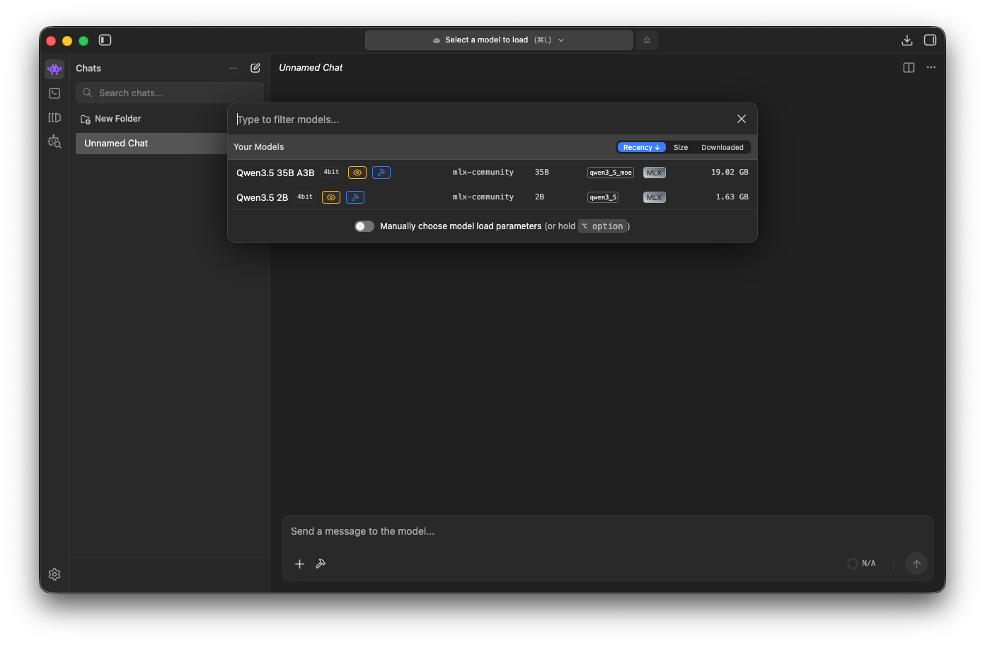 LM Studio Load Model